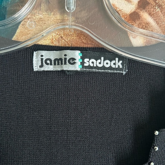 Jamie Sadock Elegant Black Knit Top M - Picture 4 of 13